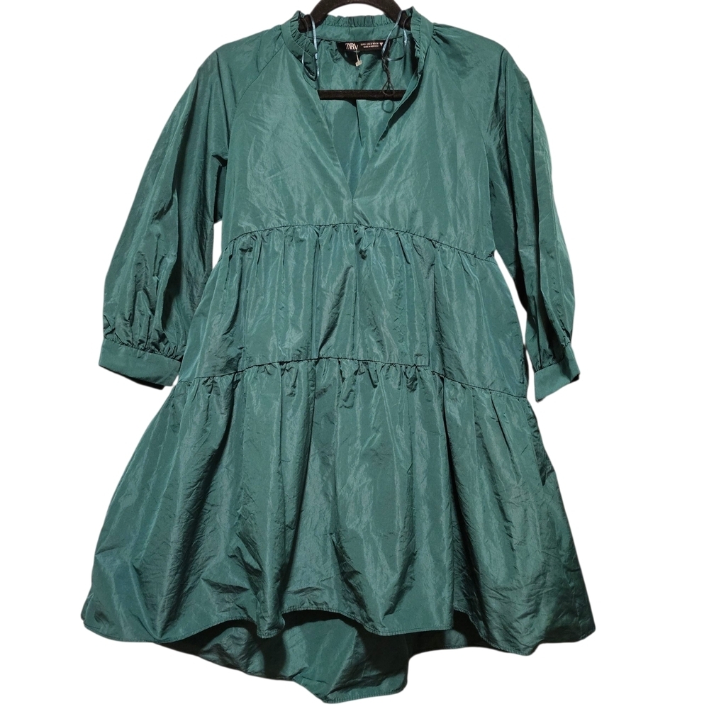 Zara Emerald Long Sleeve Dress - Picture 4 of 8